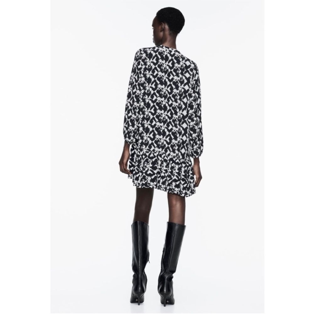 Zara Printed Mini Dress - Picture 3 of 11